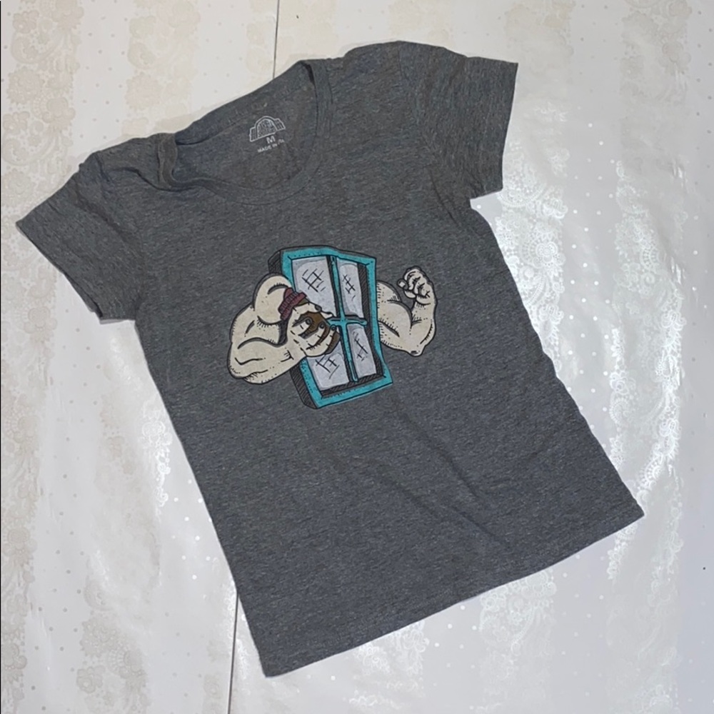 Barbell shrugged shirt